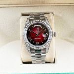 ROLEX  Day-date 904L Steel 8215 Automatic Movement 41MM Red Watch
